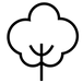 Simple line drawing of a tree on a white background
