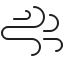 Three curved lines of different lengths on a white background